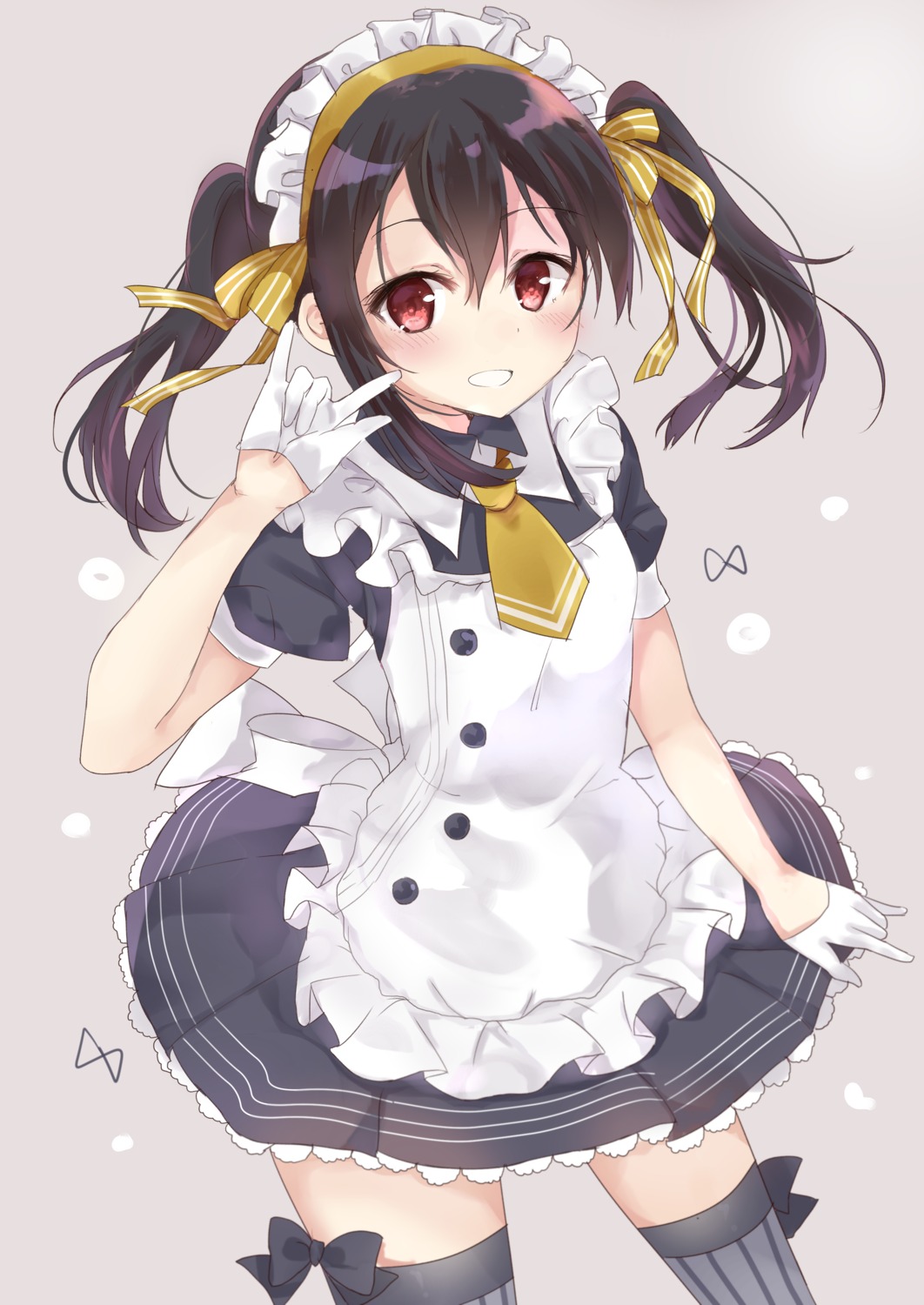 kanata_(pixiv16607937) love_live! maid thighhighs yazawa_nico