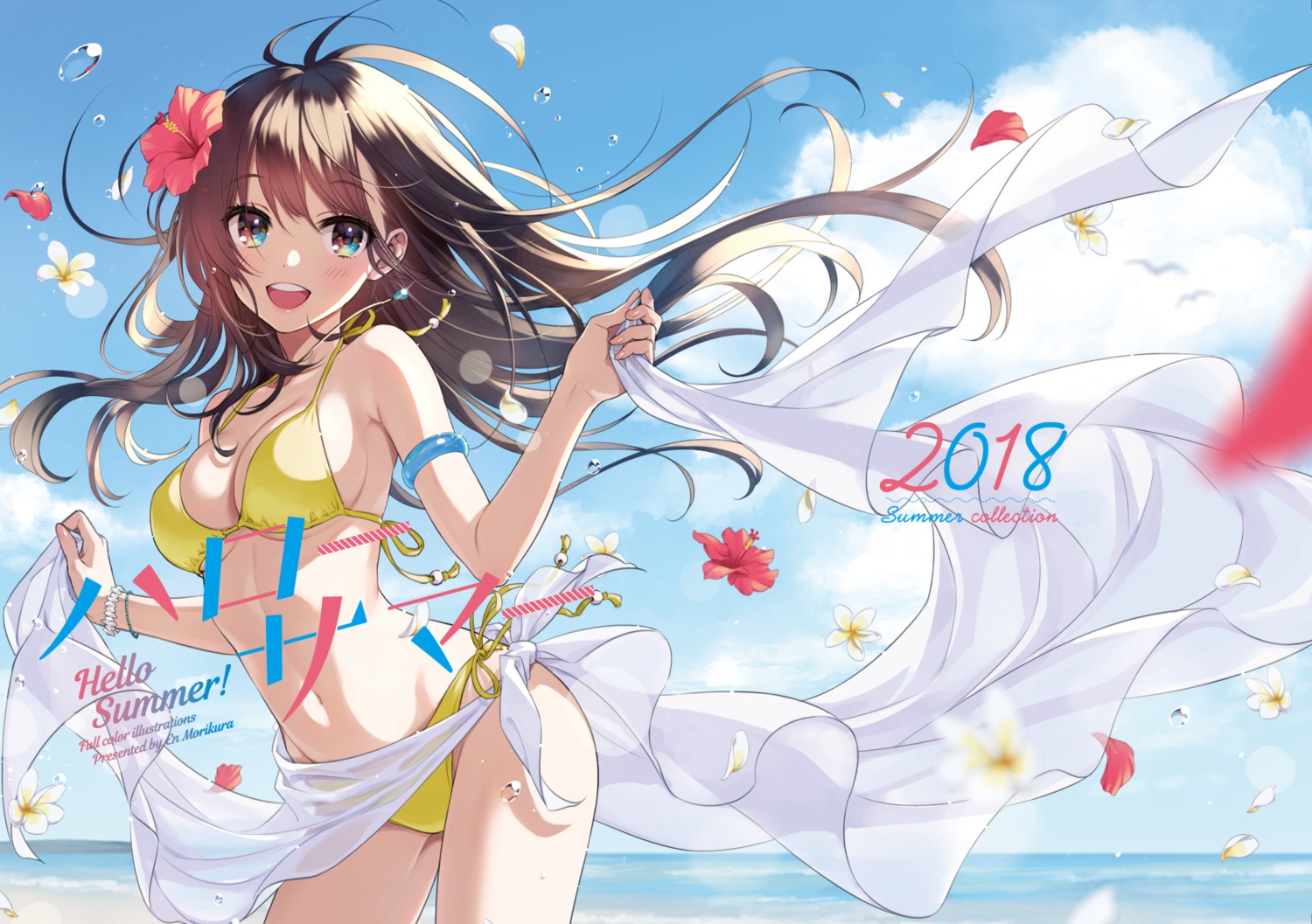 bikini morikura_en see_through skirt_lift swimsuits