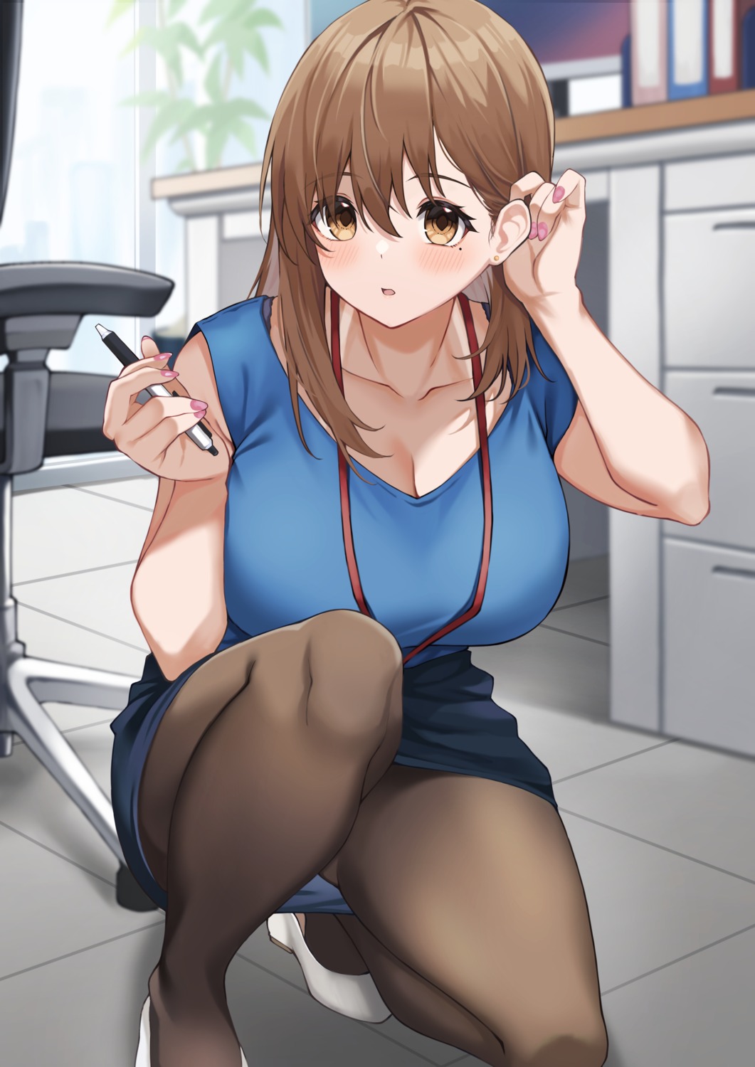 cleavage ol-chan_(udon.) pantyhose udon.