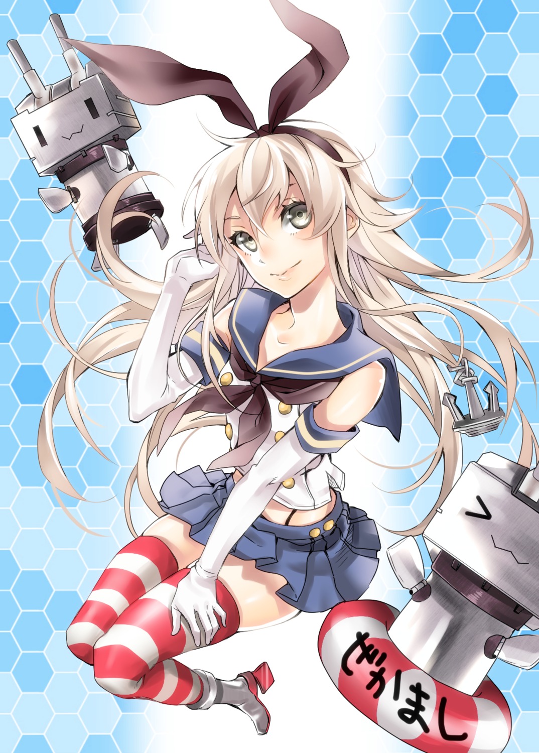 heels kantai_collection kat_(bu-kunn) pantsu rensouhou-chan shimakaze_(kancolle) thighhighs