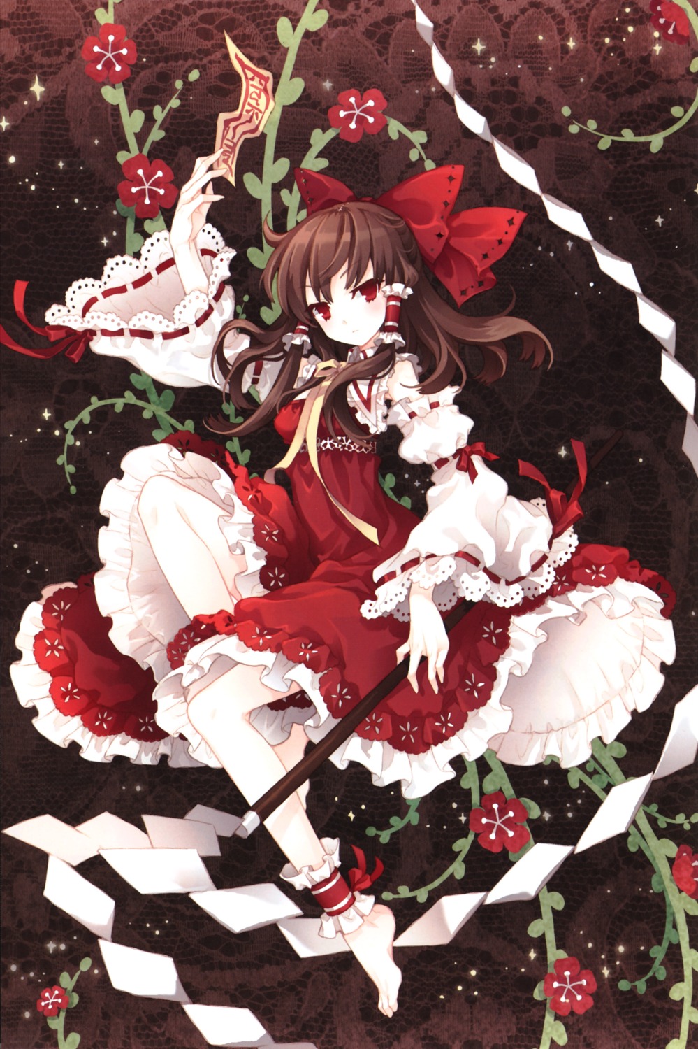 hakurei_reimu screening tearfish touhou winter_forest