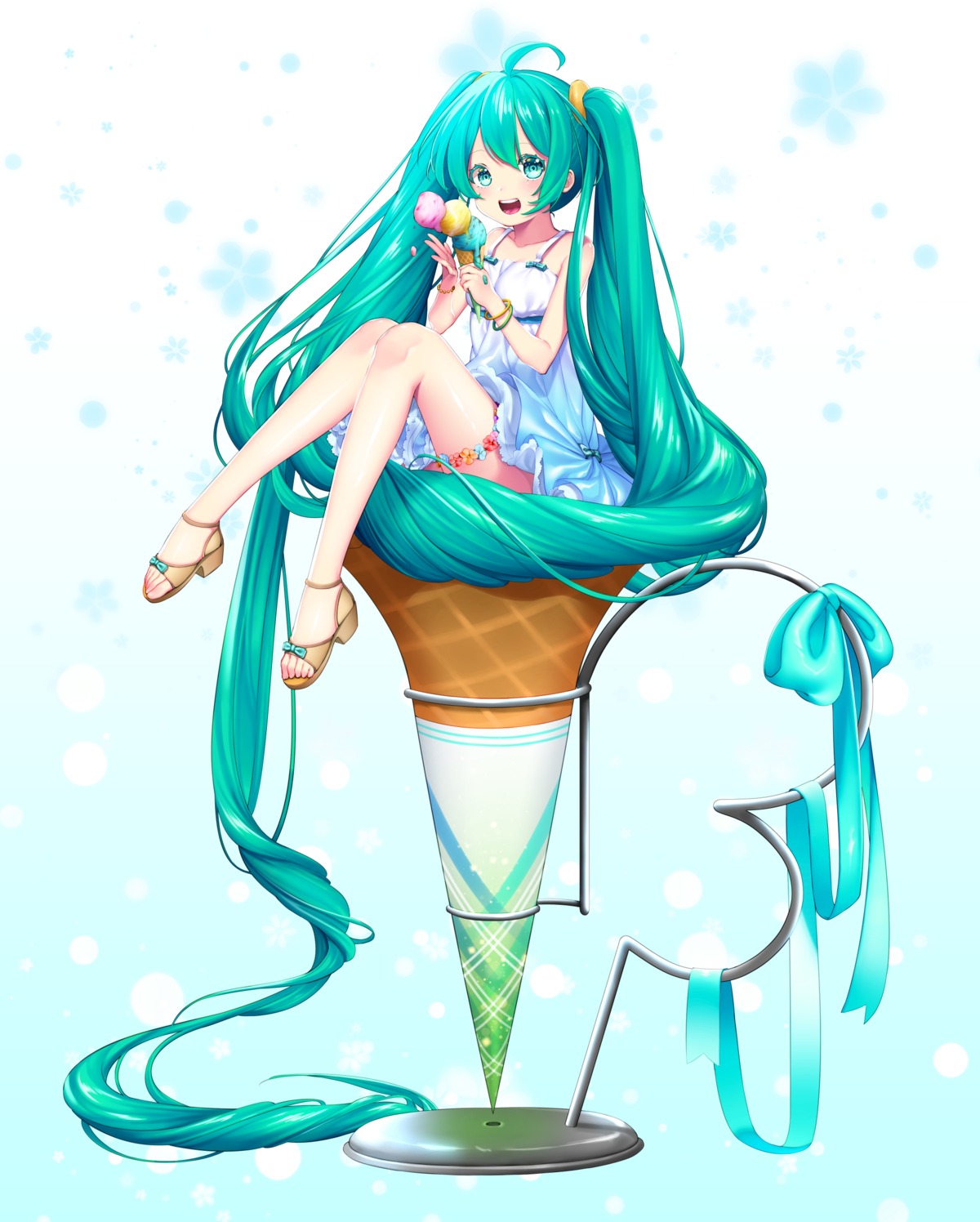 dress garter hatsune_miku heels vocaloid yoridoriyk