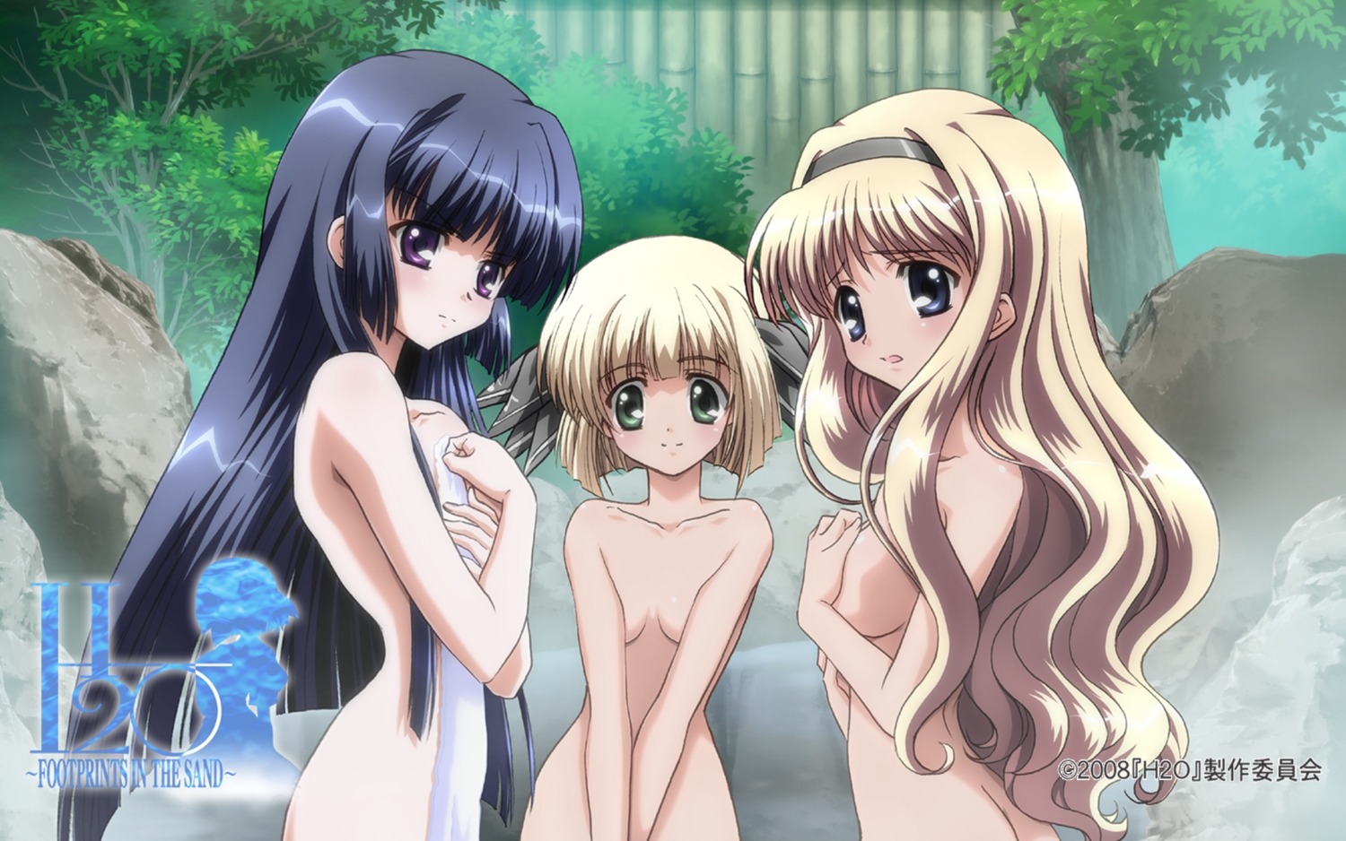 breast_hold h2o_~footprints_in_the_sand~ kagura_hinata kohinata_hayami naked onsen oonishi_takako otoha wallpaper