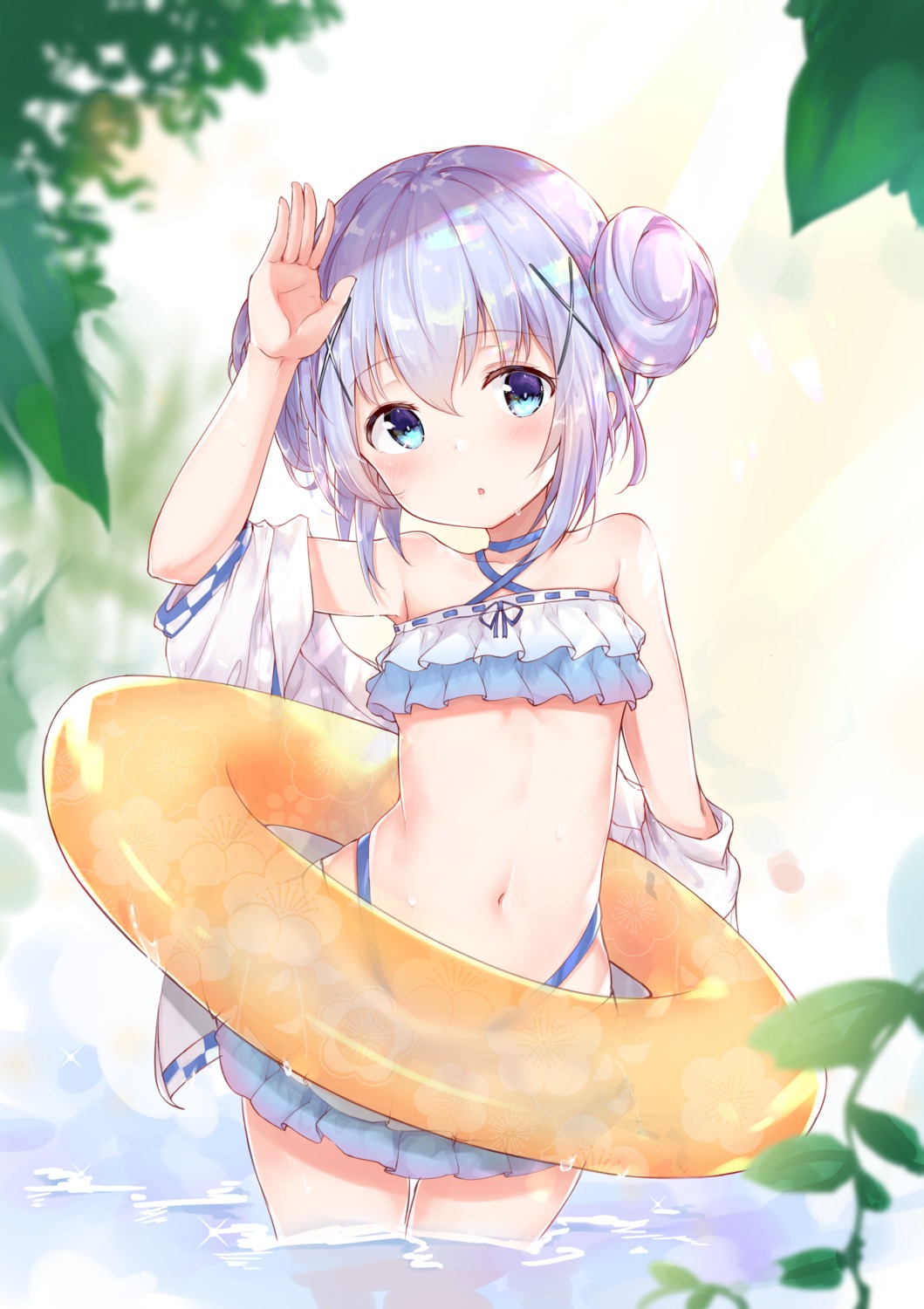 bikini gochuumon_wa_usagi_desu_ka? kafuu_chino swimsuits tiguruvurumudo_vuorun wet