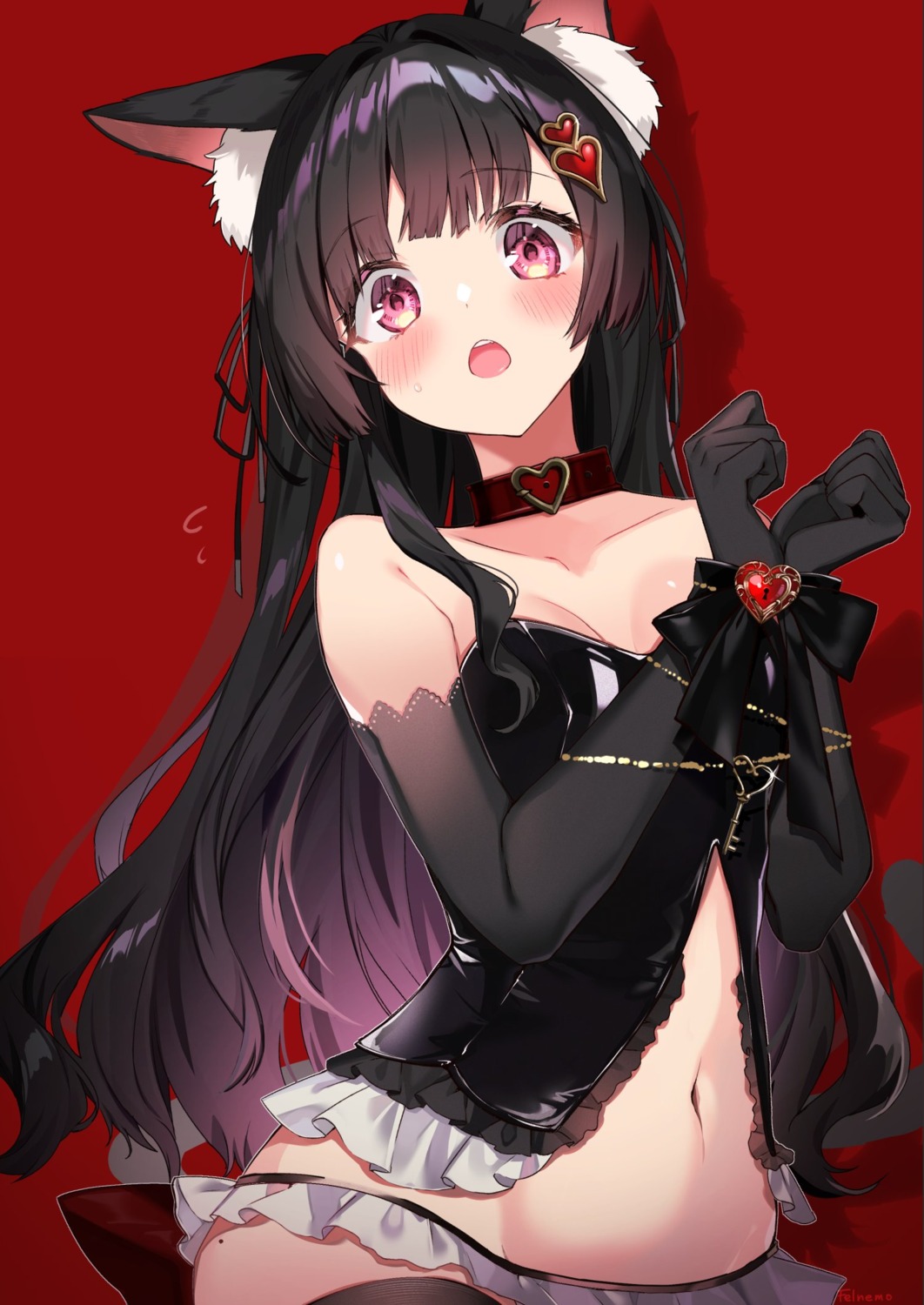 animal_ears bondage felnemo inumimi lingerie pantsu thighhighs