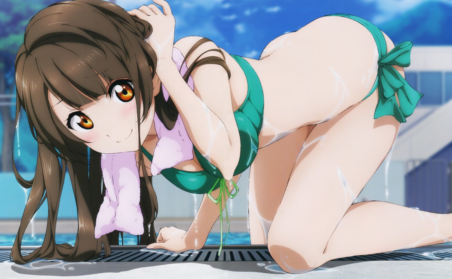 bikini love_live! minami_kotori murota_yuuhei swimsuits wet