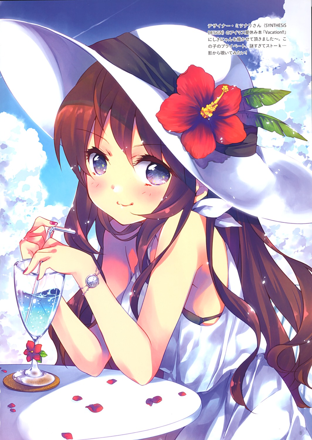 bikini_top dress ech ichinose_shiki summer_dress swimsuits the_idolm@ster the_idolm@ster_cinderella_girls