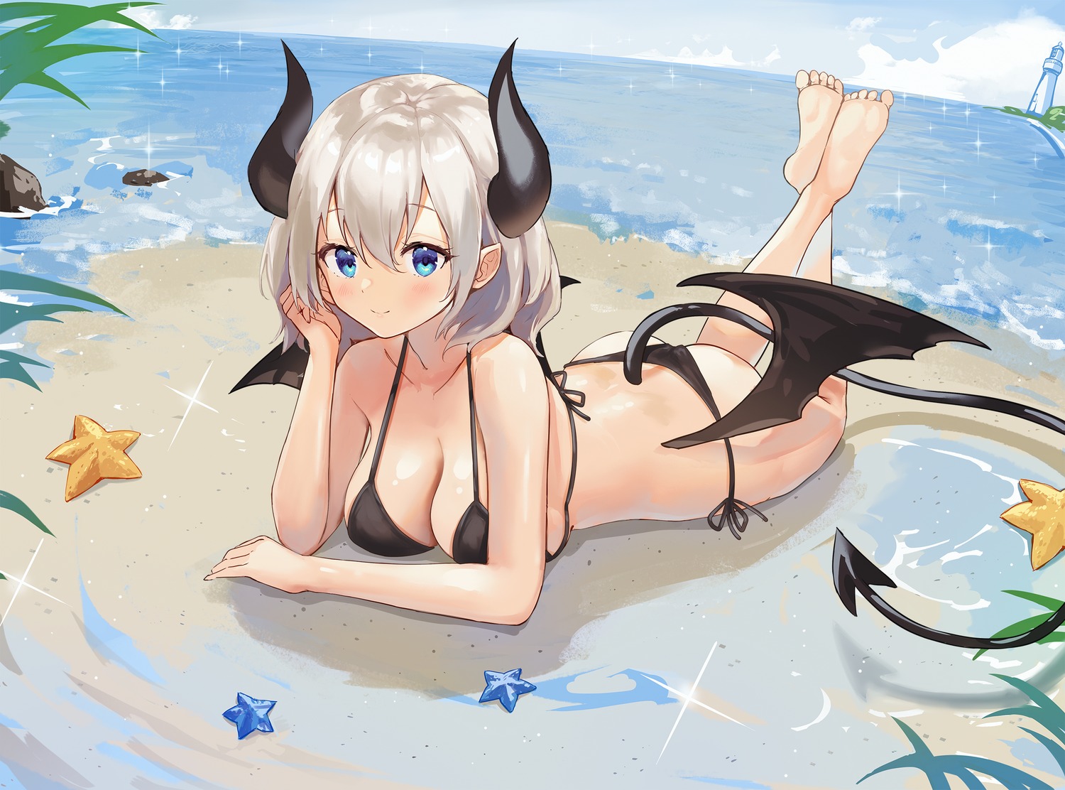 bikini devil horns sauvignon swimsuits tail wings