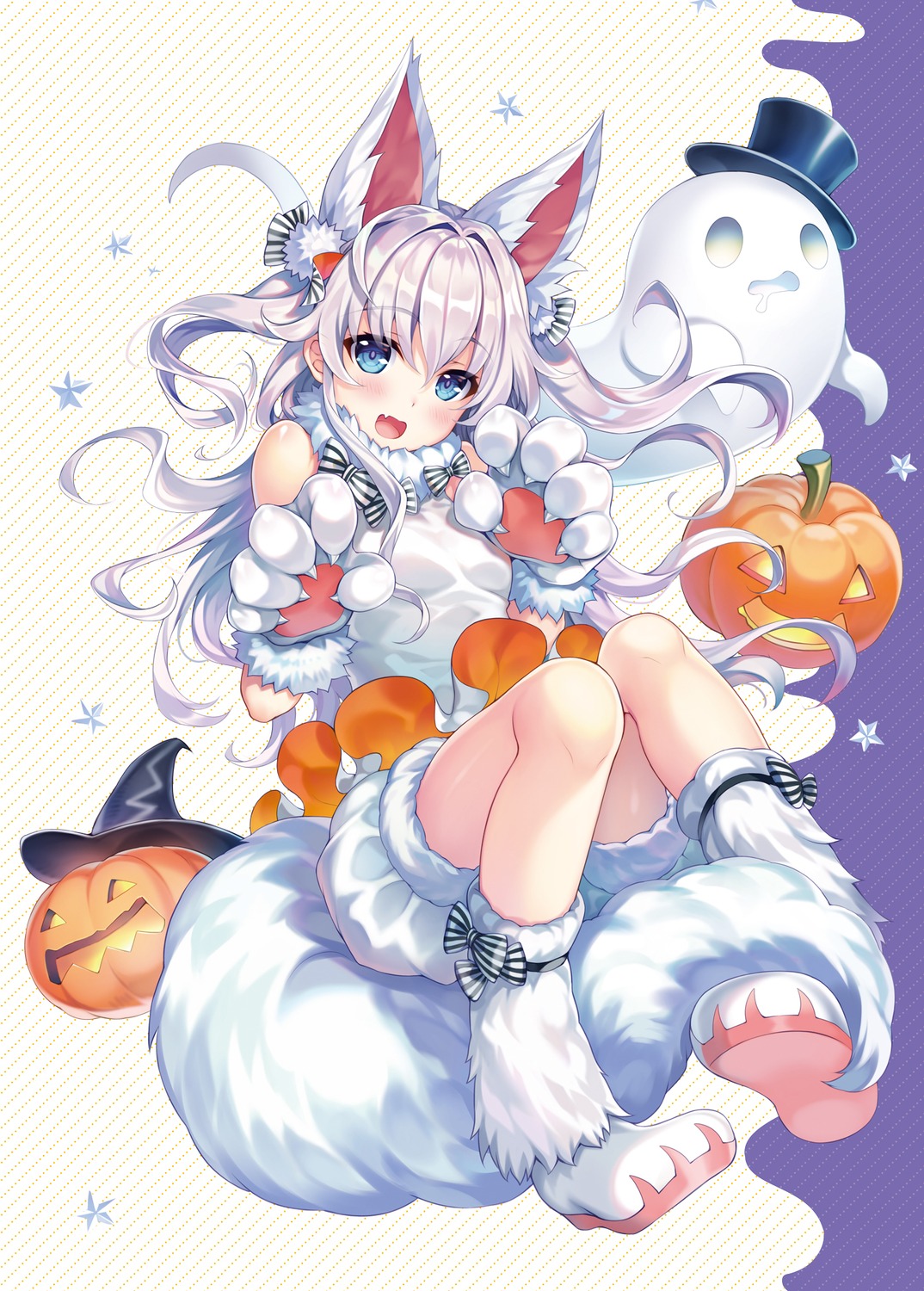 animal_ears bloomers celia_claire halloween kitsune riv seirei_gensouki tail