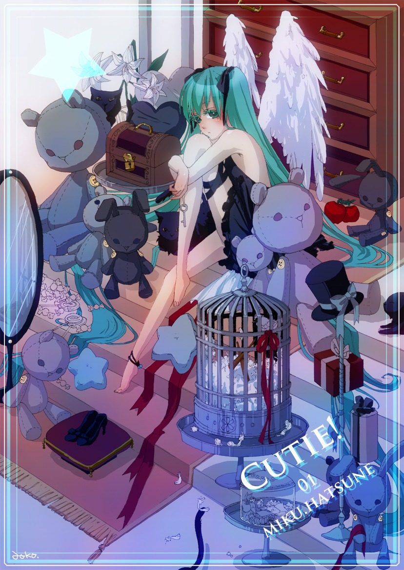 aoko dress hatsune_miku vocaloid wings