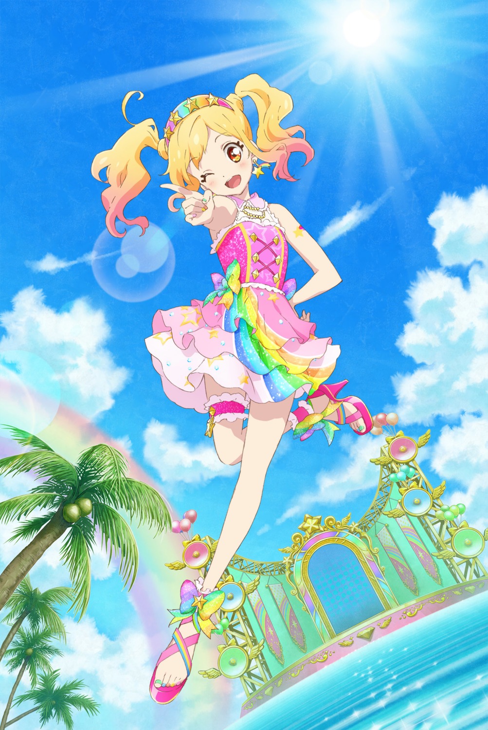 aikatsu! aikatsu_stars! dress garter heels jpeg_artifacts nijino_yume tagme