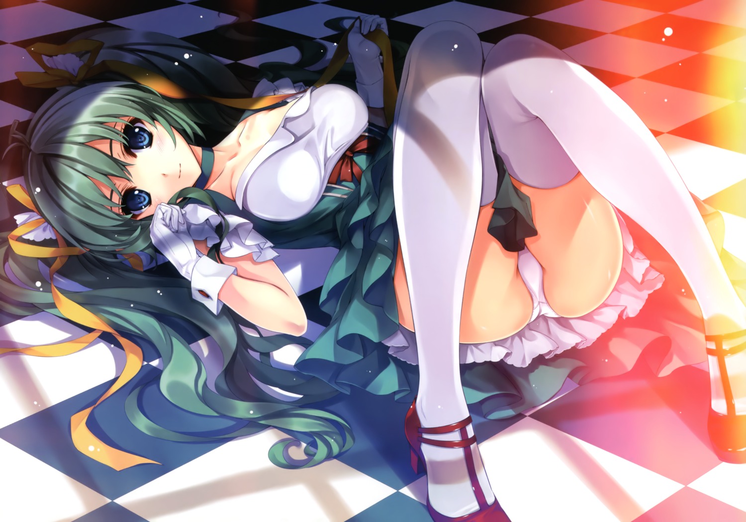 heels kuroya_shinobu melon-chan melonbooks pantsu thighhighs