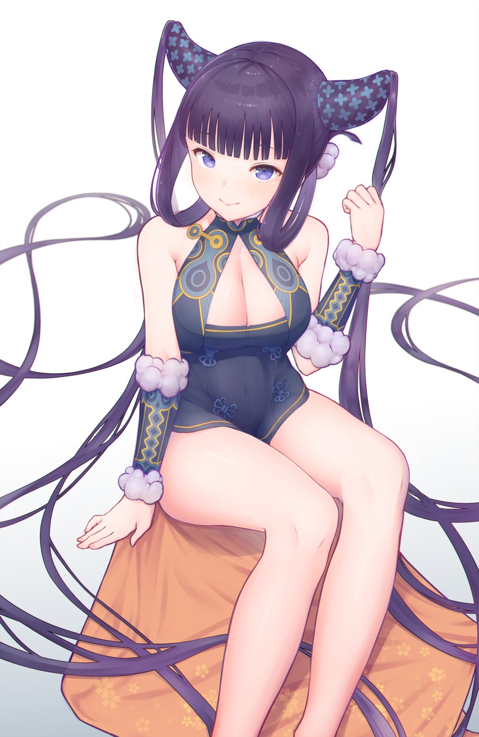 asian_clothes cleavage fate/grand_order horns urigarasu yang_guifei_(fate/grand_order)