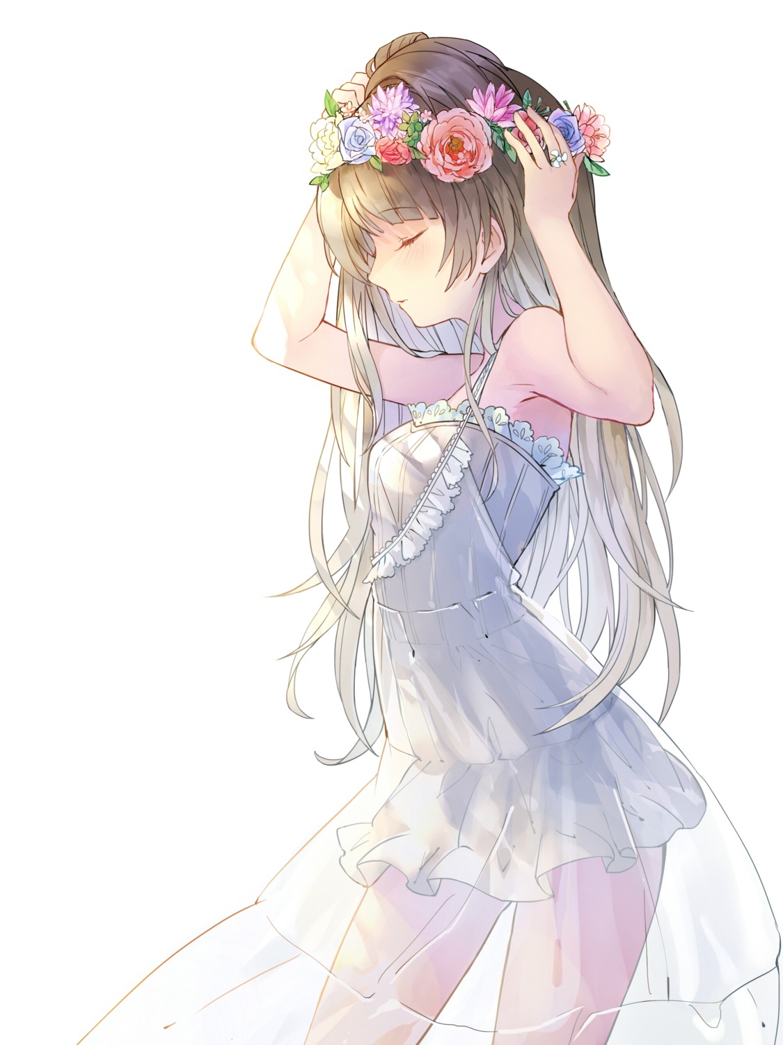 dress love_live! minami_kotori rio_(artist) see_through