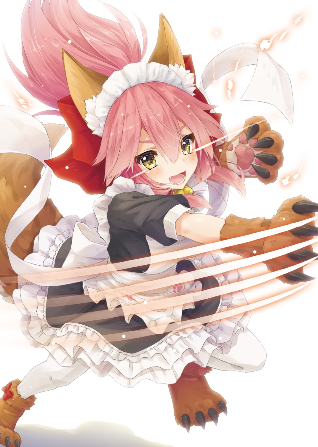 animal_ears fate/grand_order hyouta_(yoneya) kitsune maid tail tamamo_cat