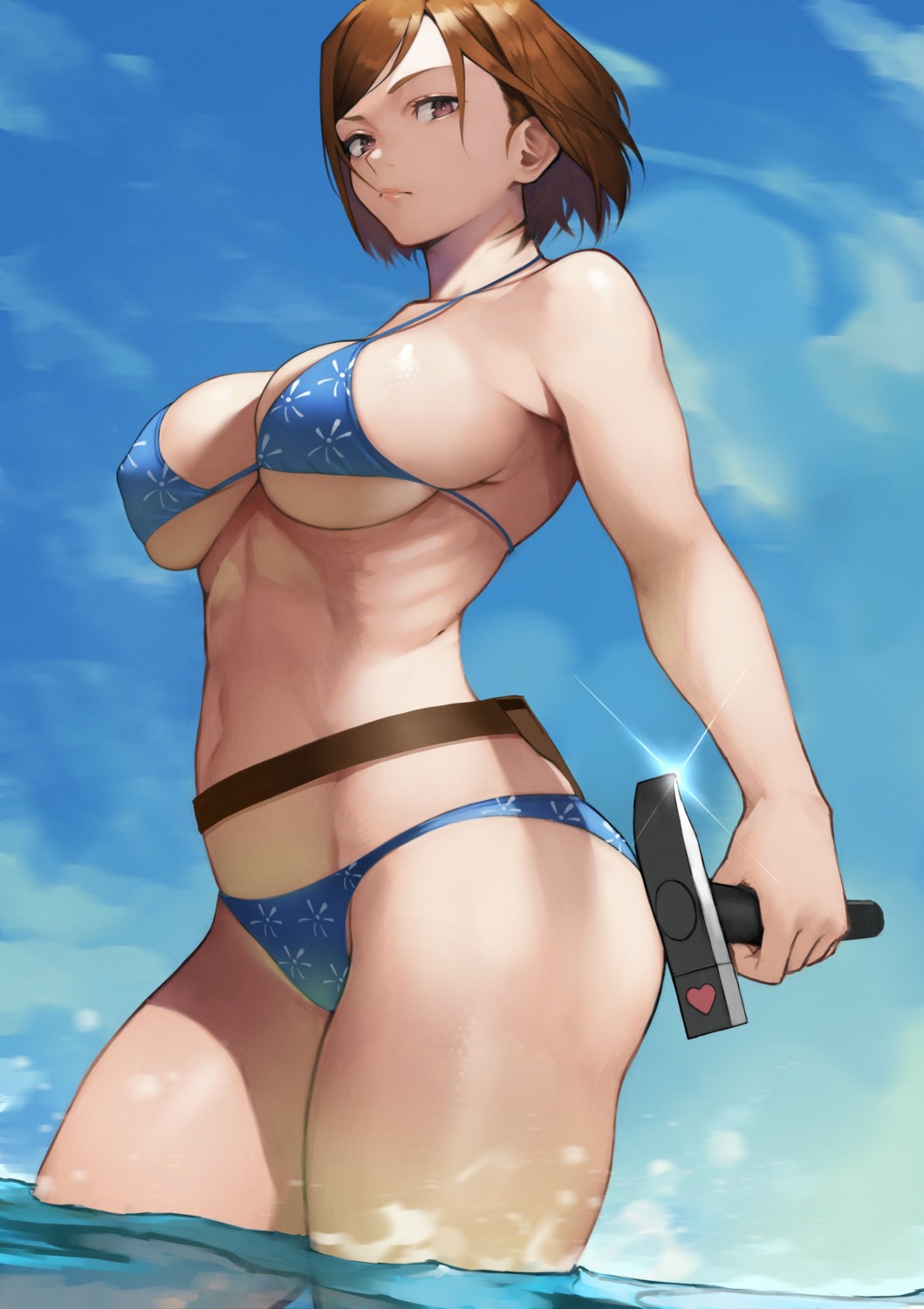 bikini erect_nipples jujutsu_kaisen kugisaki_nobara swimsuits weapon wet yoshio_(55level)