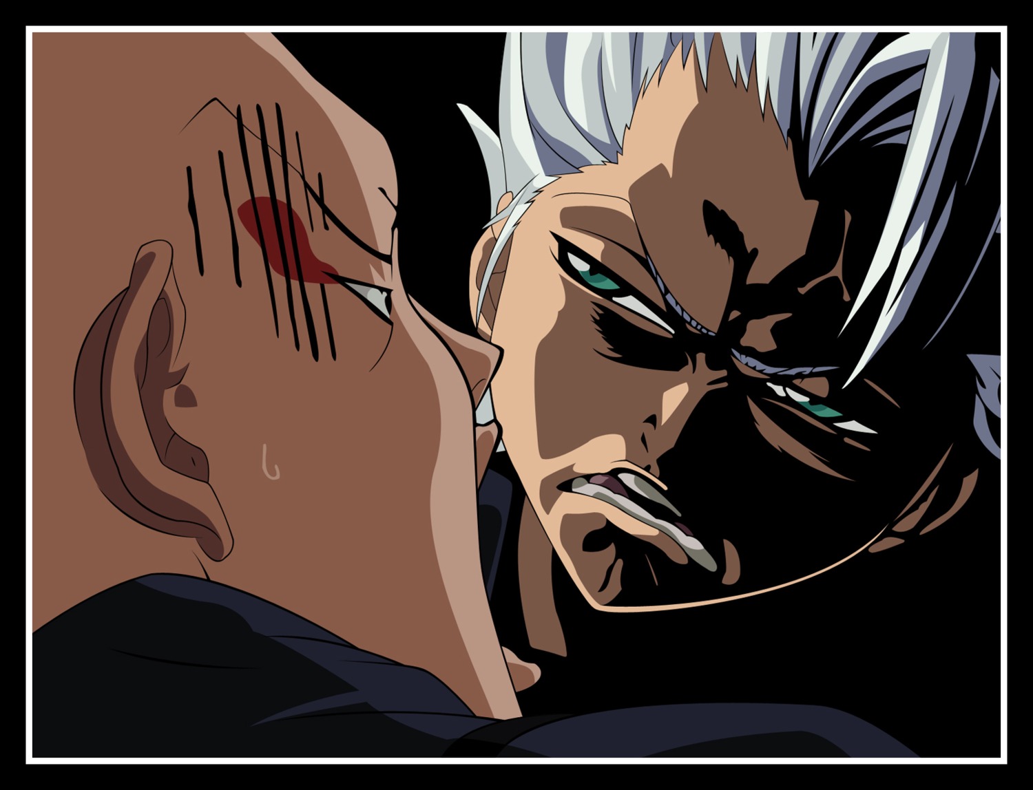 bleach hitsugaya_toushirou madarame_ikkaku male vector_trace