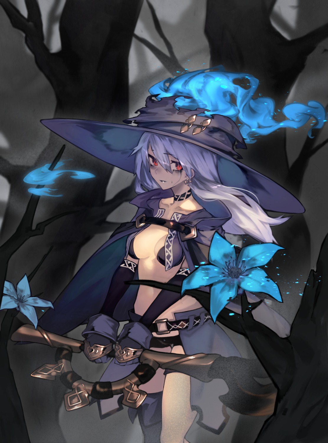 balance_(superdust) bikini_top swimsuits thighhighs weapon witch