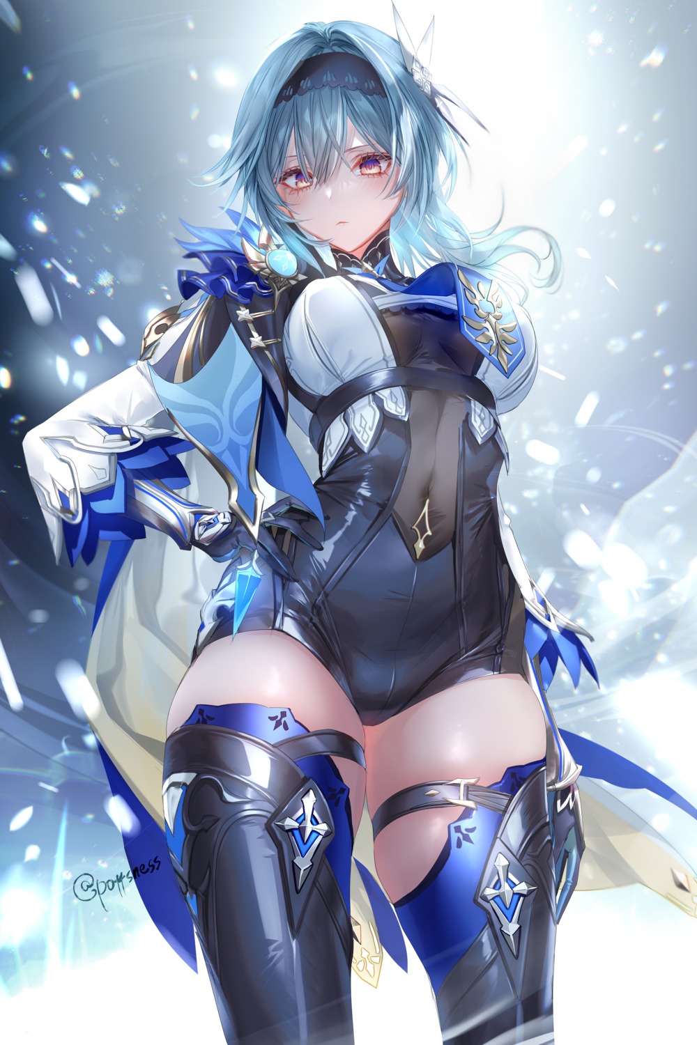 eula garter genshin_impact pottsness thighhighs