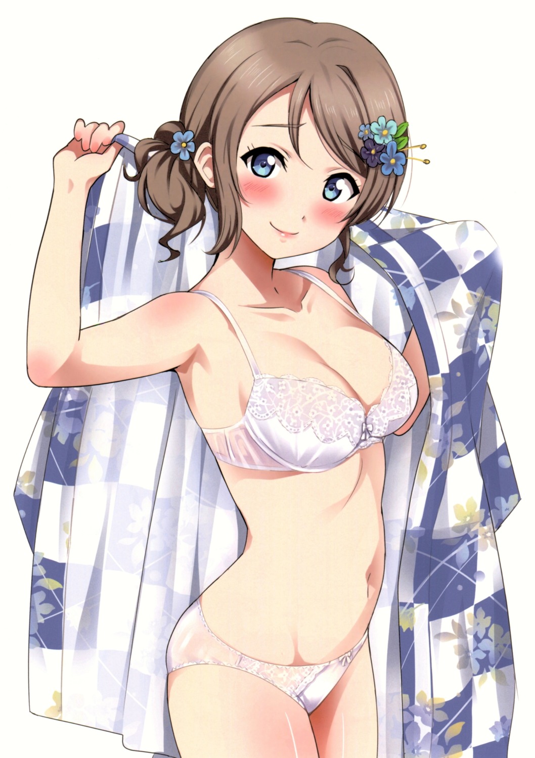 bra cleavage love_live!_sunshine!! pantsu sankuro see_through watanabe_you yukata