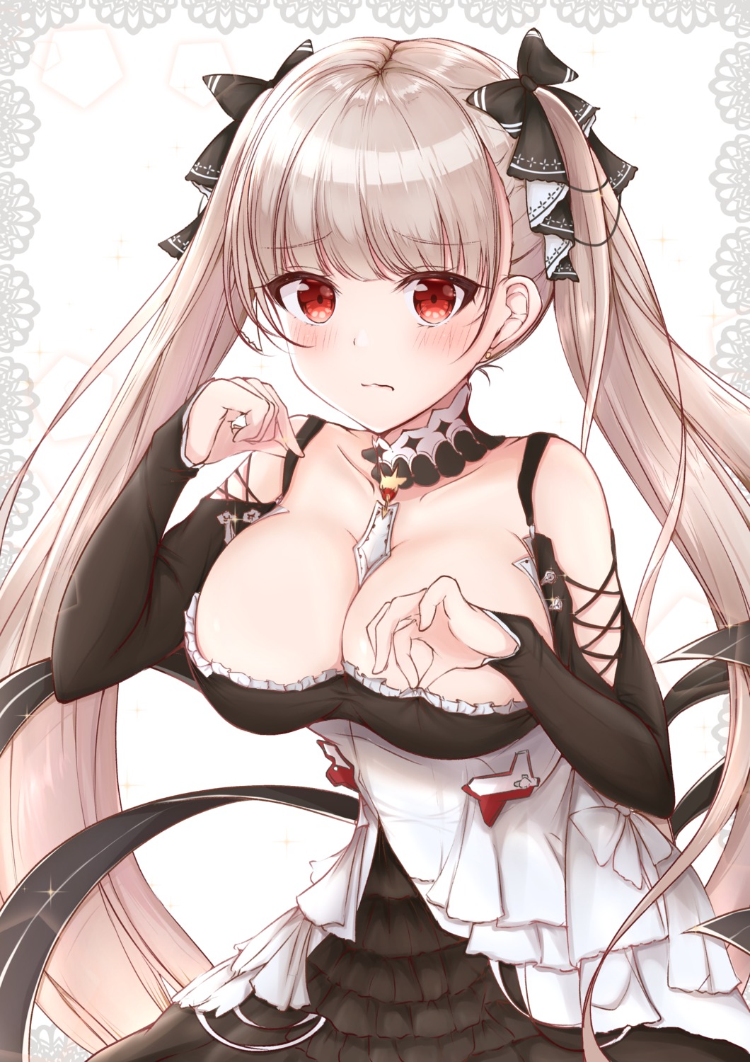 azur_lane formidable_(azur_lane) gothic_lolita lolita_fashion no_bra yukiunag1