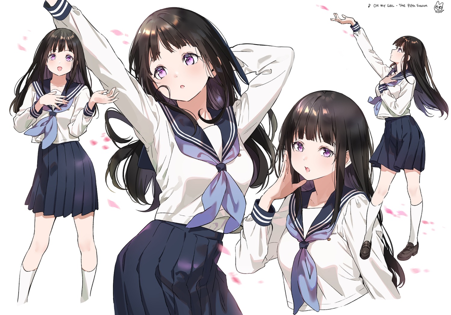 breast_hold character_design chitanda_eru hyouka mery_(yangmalgage) seifuku