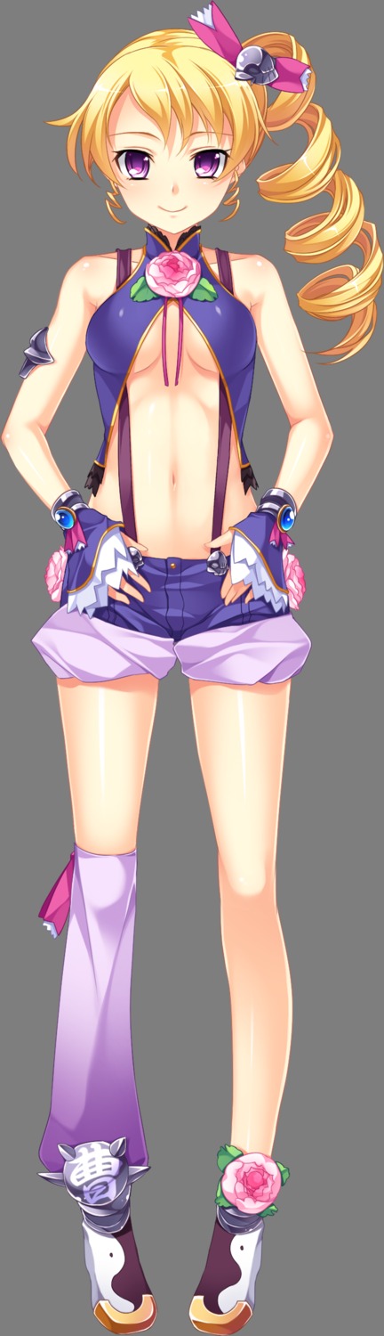 cleavage koihime_musou no_bra open_shirt tagme transparent_png