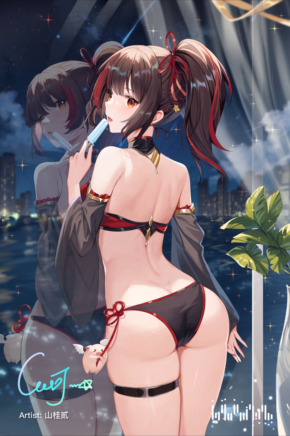 ass bikini garter kero_(virtuareal) see_through shanguier swimsuits virtuareal