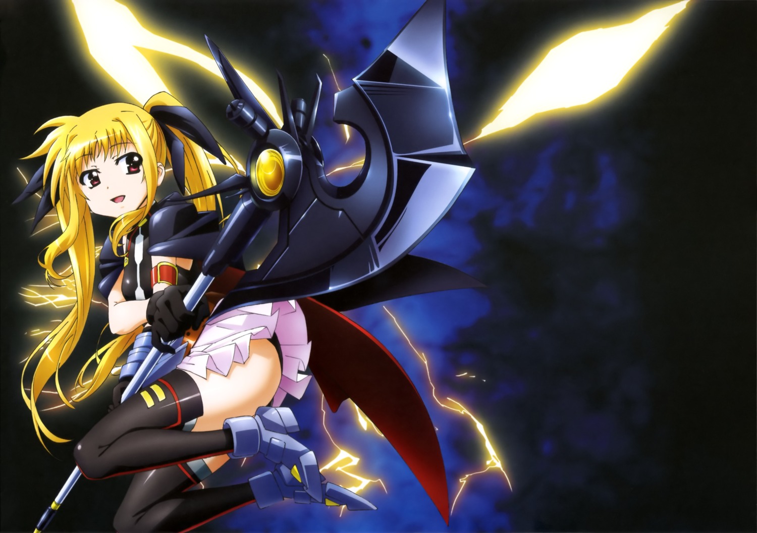 fate_testarossa mahou_shoujo_lyrical_nanoha mahou_shoujo_lyrical_nanoha_a's mahou_shoujo_lyrical_nanoha_the_movie_2nd_a's thighhighs