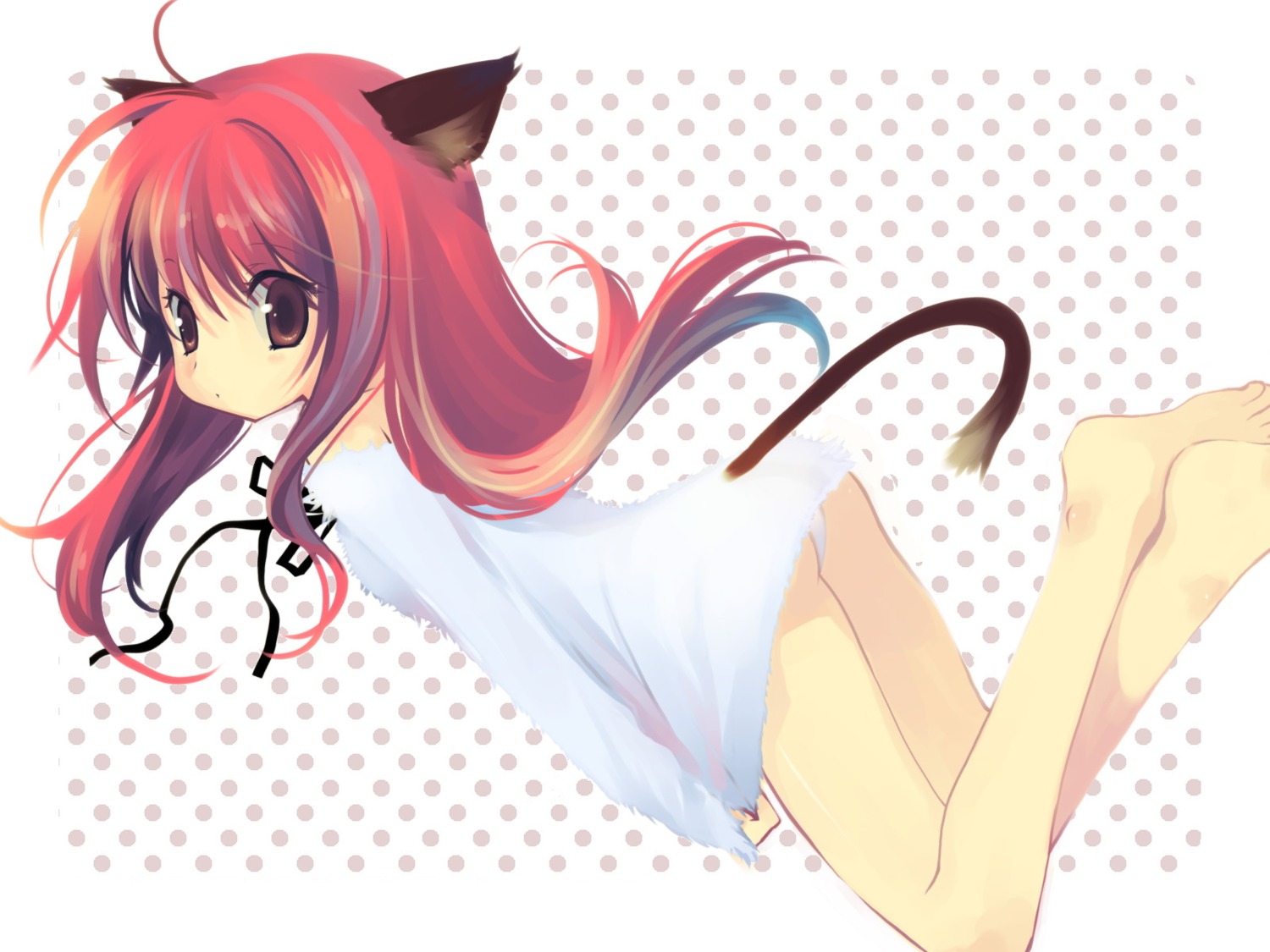 animal_ears detexted ikusabe_lu loli nekomimi pantsu tail wallpaper