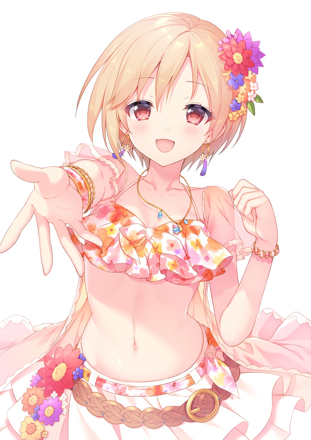 bikini_top sakura_neko see_through skirt_lift swimsuits