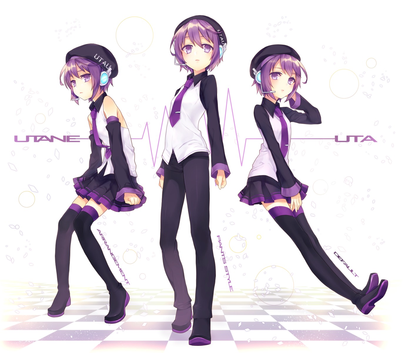 defoko genderswap headphones renta thighhighs utau