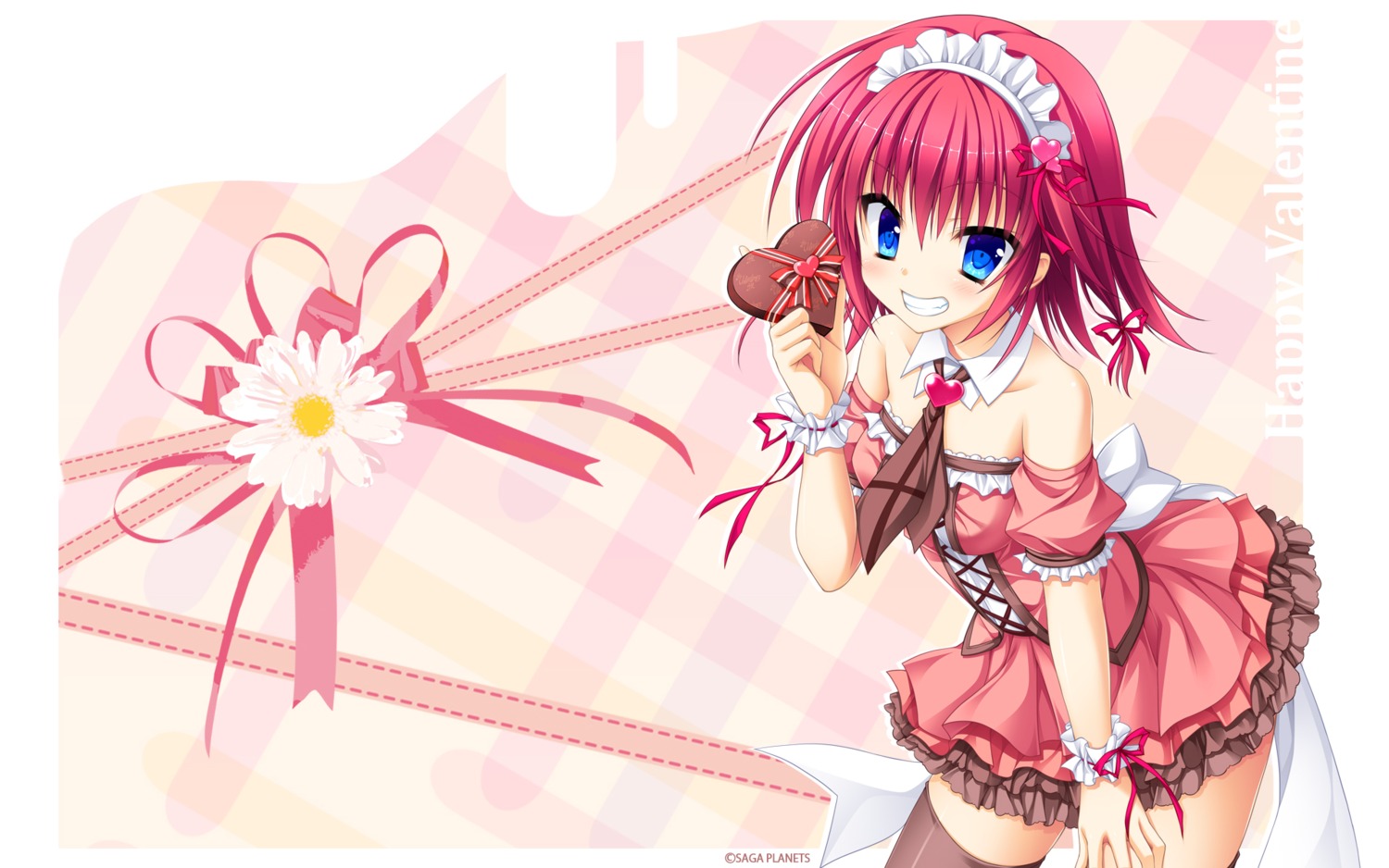 dress hanasaki_work_spring saga_planets soramori_wakaba thighhighs toranosuke valentine wallpaper