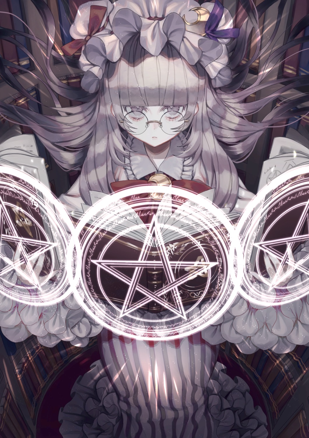 megane patchouli_knowledge touhou zabu_rou