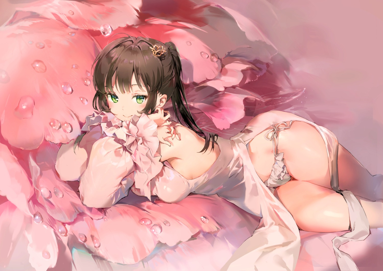 anmi dress pantsu see_through skirt_lift string_panties