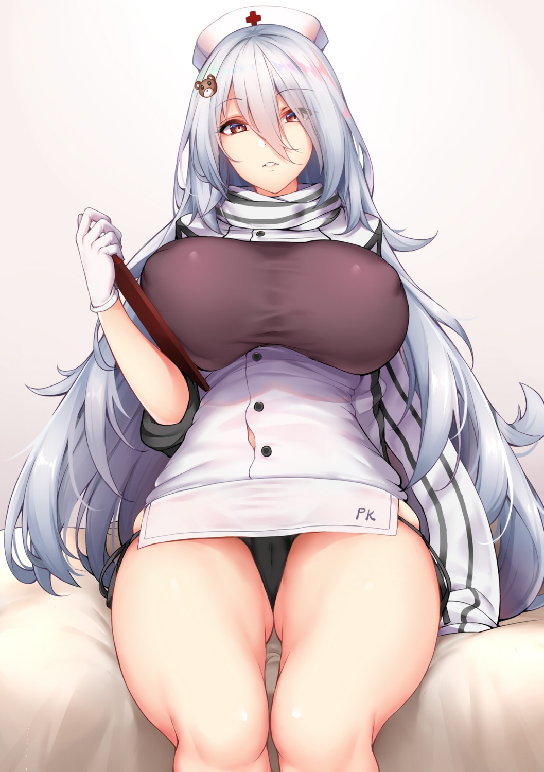 cameltoe chixiao erect_nipples girls_frontline nurse pantsu pk_(girls_frontline) string_panties thong