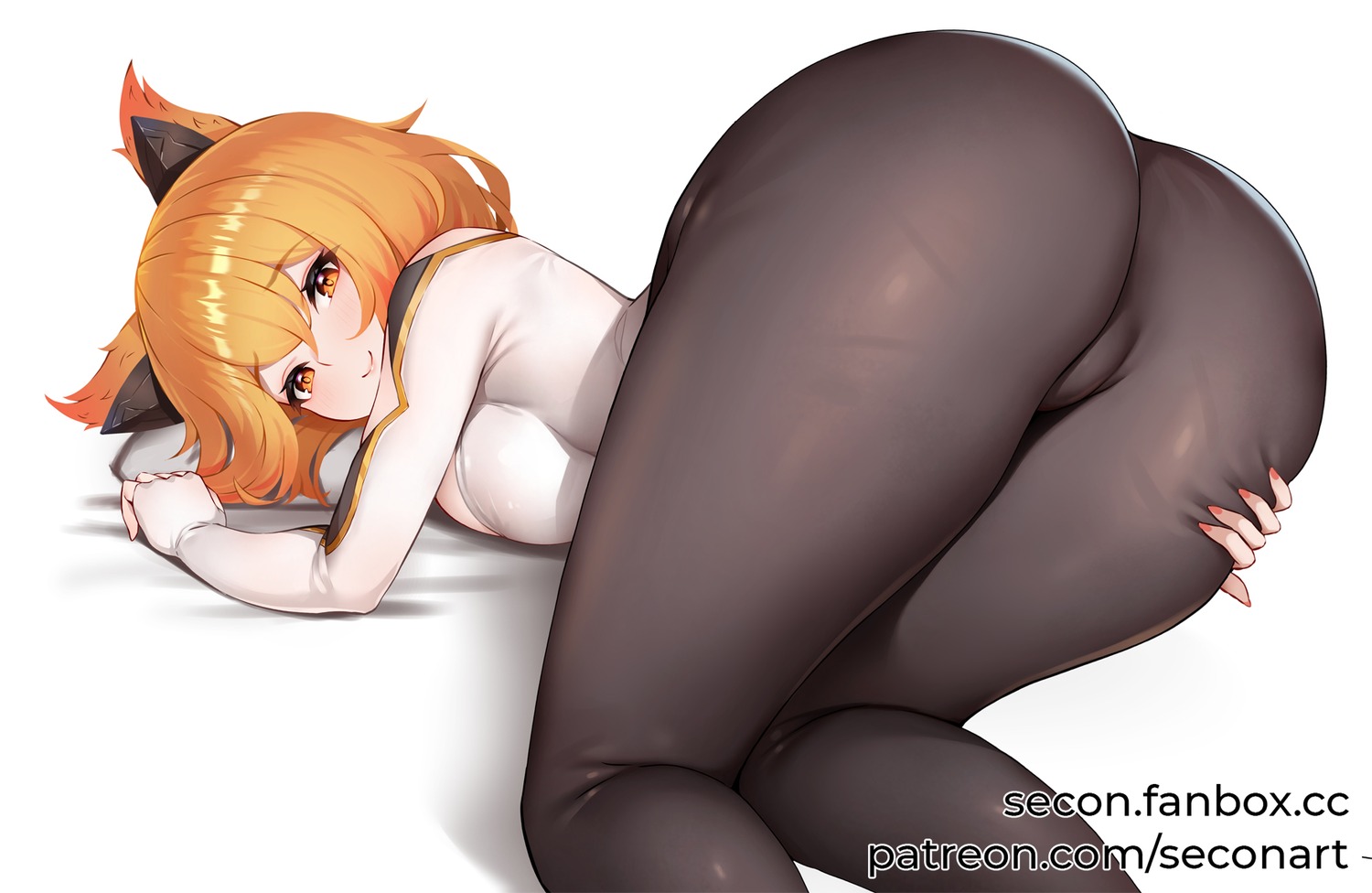 animal_ears ass indie_virtual_youtuber pantyhose secon