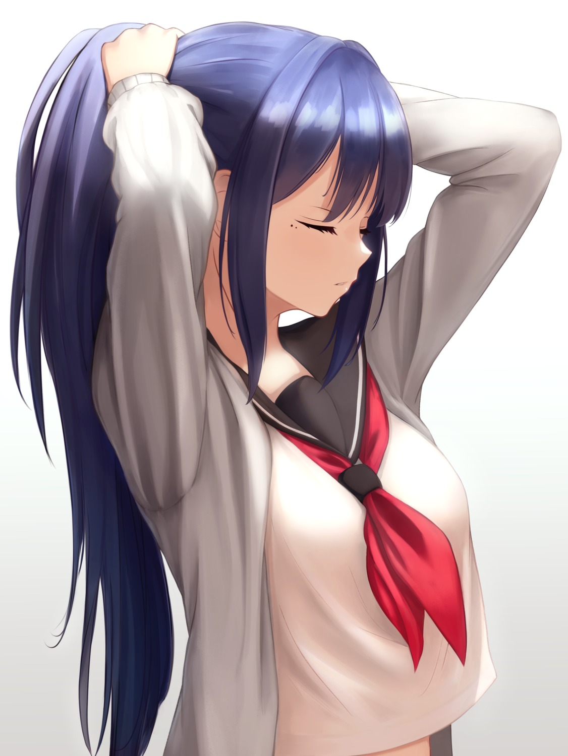 nijisanji see_through seifuku shizuka_rin sweater yatarime