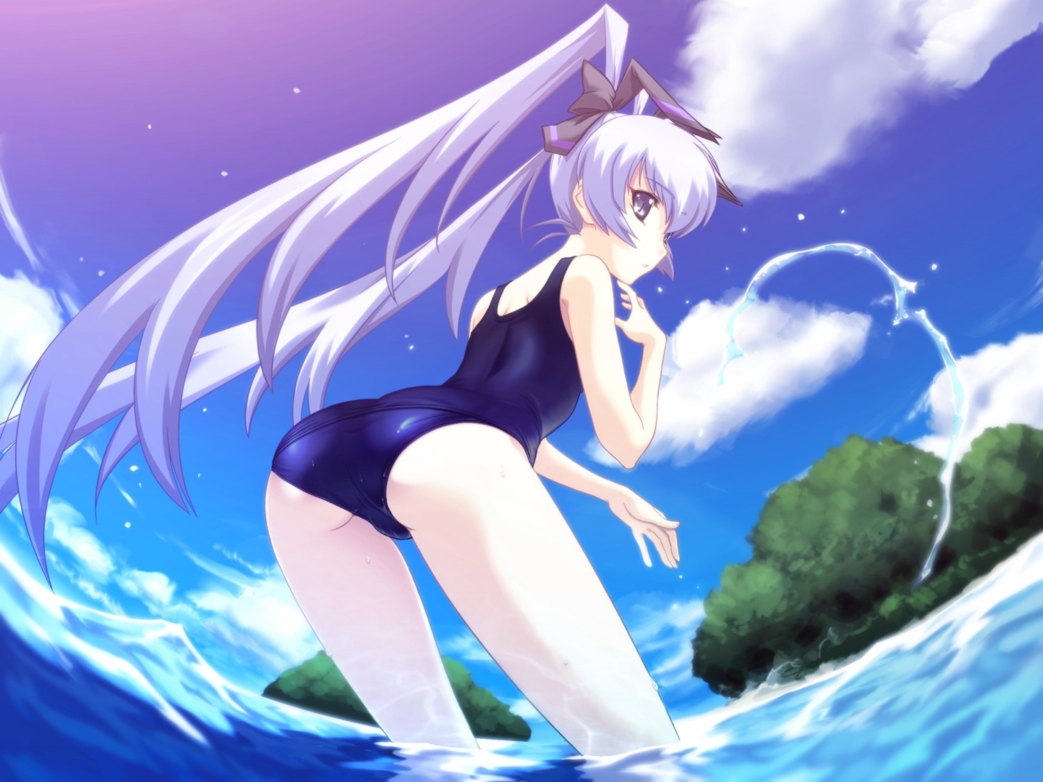 ass bou muvluv muvluv_altered_fable school_swimsuit swimsuits yashiro_kasumi