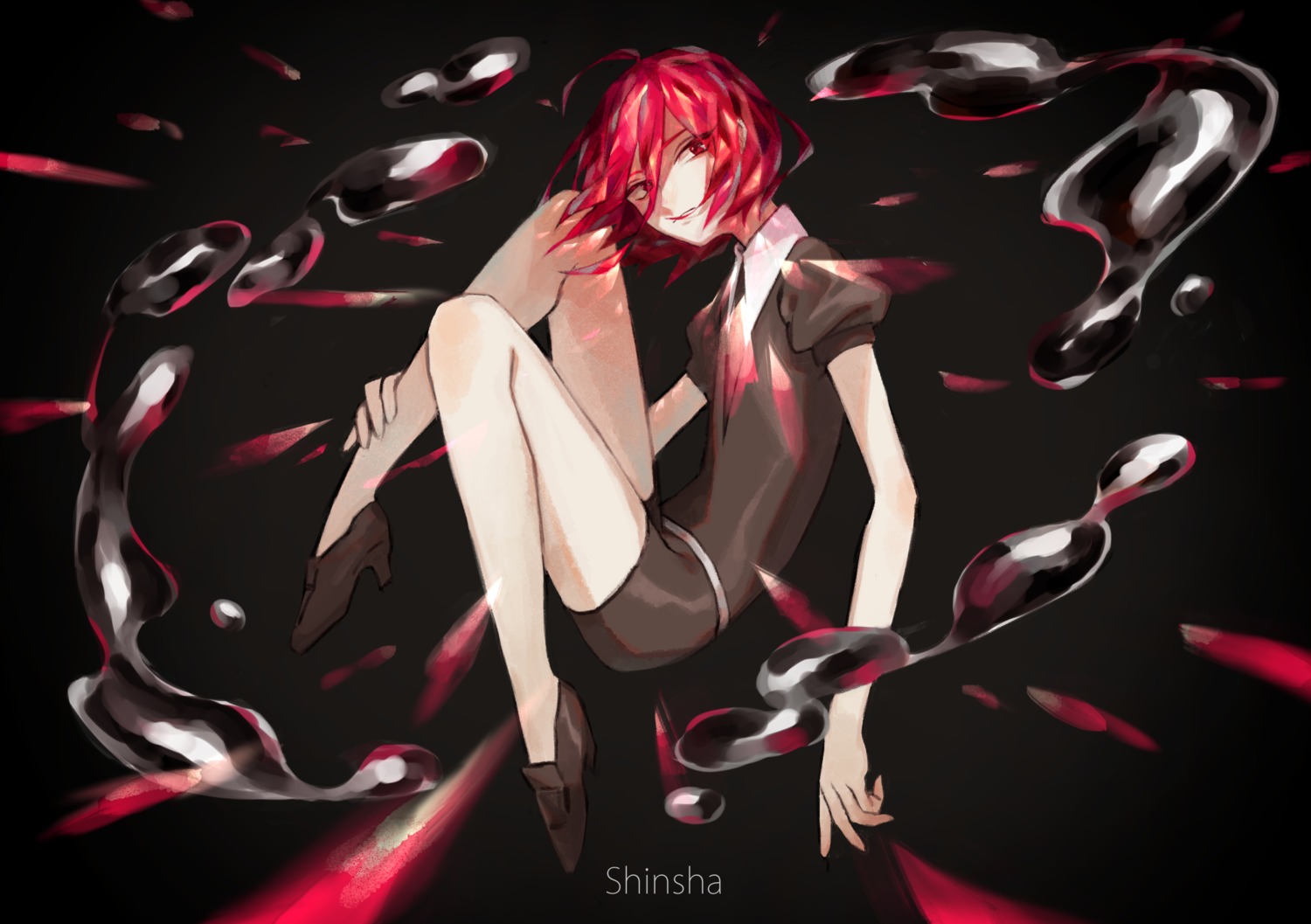 business_suit cinnabar heels houseki_no_kuni u_jie