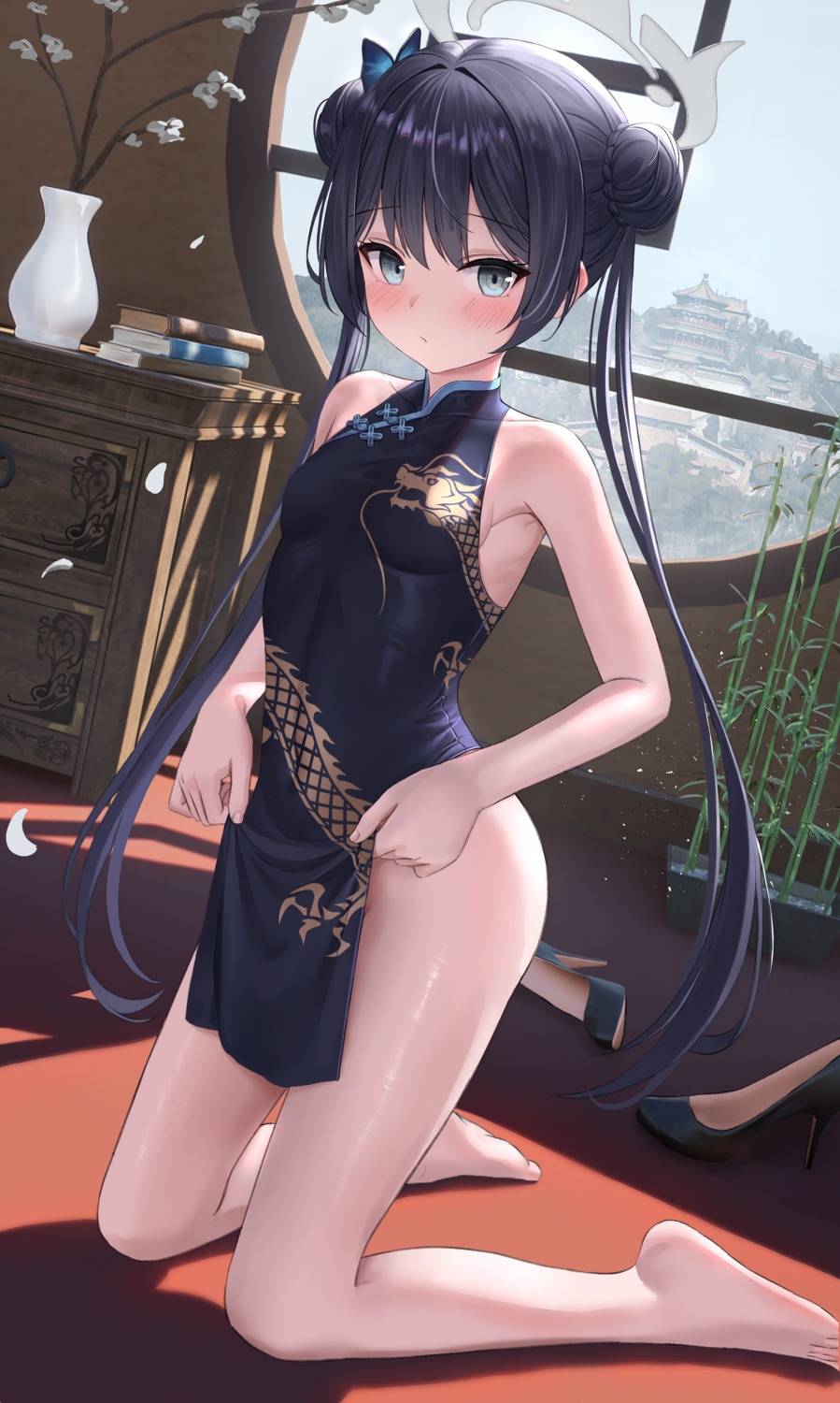 blue_archive chinadress halo loli nay nopan ryuuge_kisaki