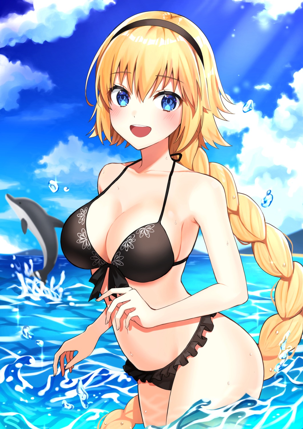 bikini fate/grand_order jeanne_d'arc jeanne_d'arc_(fate) kiriri_22 swimsuits wet