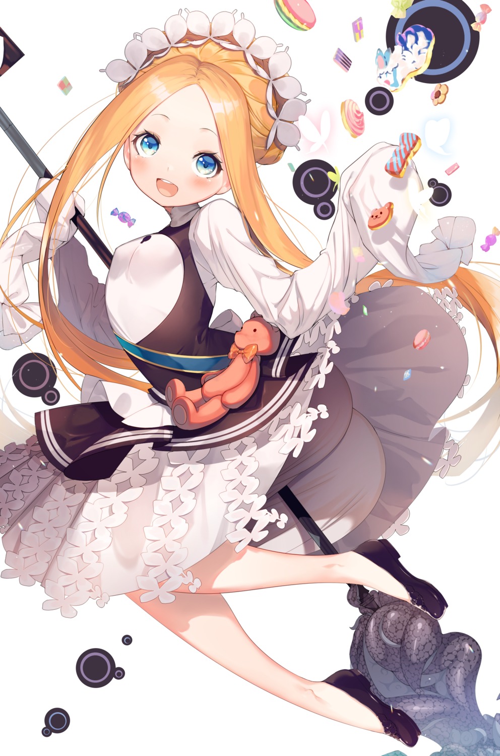 abigail_williams_(fate) arrow_(tamawo222) ass bloomers fate/grand_order maid skirt_lift