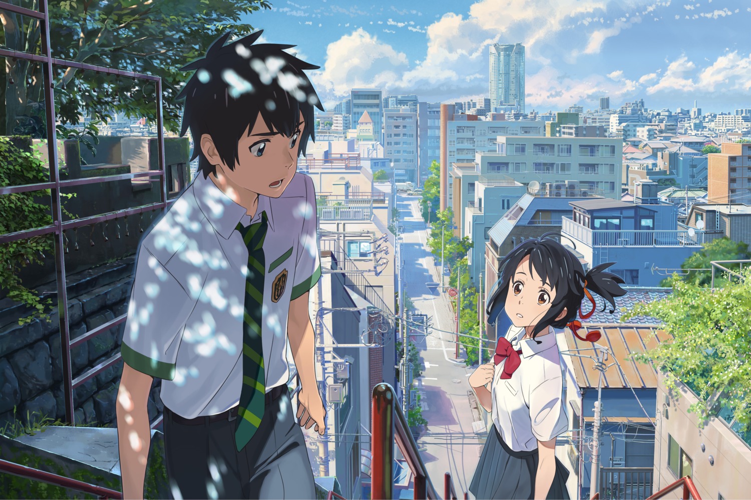 kimi_no_na_wa. miyamizu_mitsuha seifuku shinkai_makoto tachibana_taki