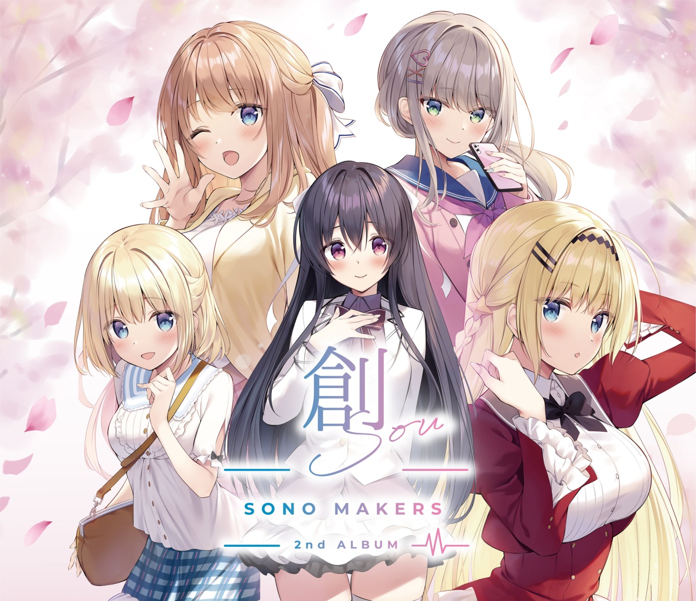 crossover disc_cover hanamori_shiori hinai_paulette houkago_cinderella ixshe_tell kuonji_kazuha maitetsu_last_run!! morisumi_ichika oryou osanami_youka seifuku shirokoi_sakura_*_gram sugar_*_style sweater