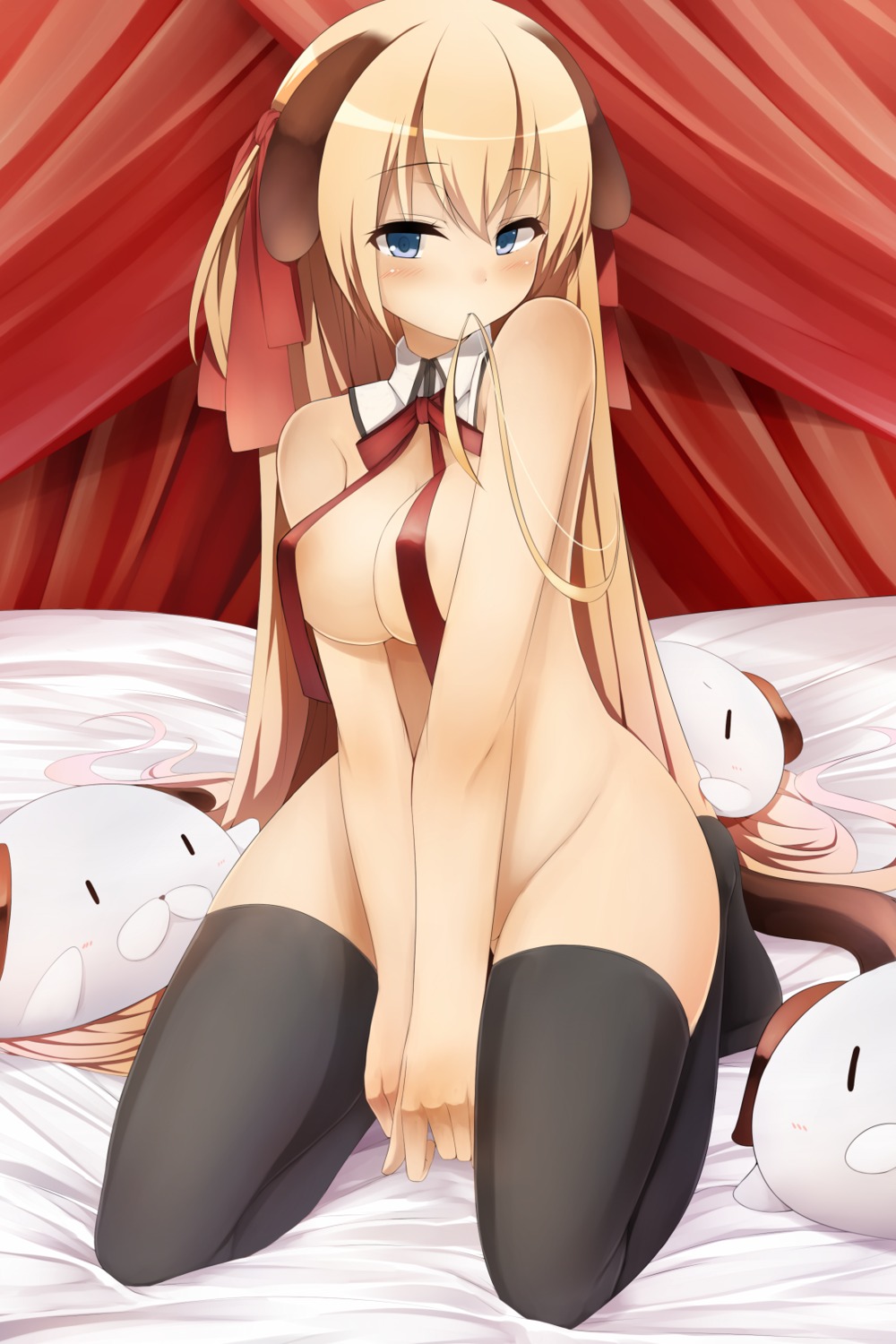 animal_ears naked snm_(sunimi) tail thighhighs