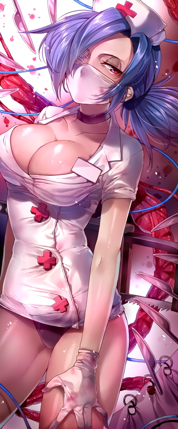 cleavage guro nurse pantsu rojiko skullgirls valentine_(skullgirls)