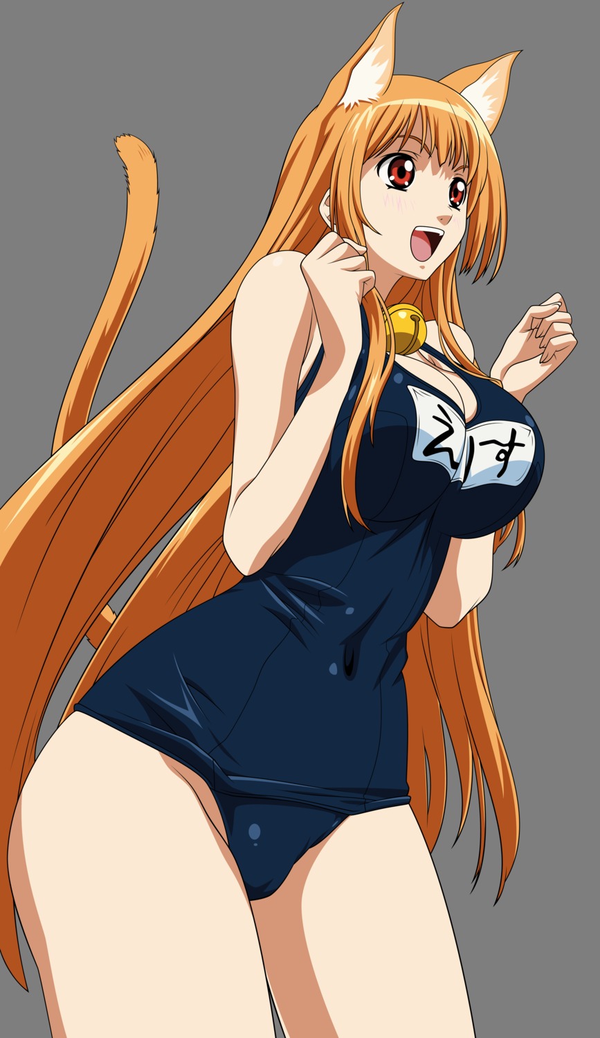 animal_ears asobi_ni_iku_yo! eris nekomimi school_swimsuit swimsuits tail transparent_png vector_trace