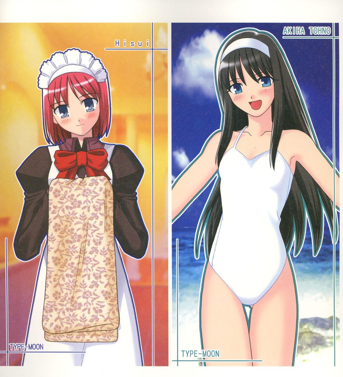 hisui swimsuits takeuchi_takashi toono_akiha tsukihime type-moon