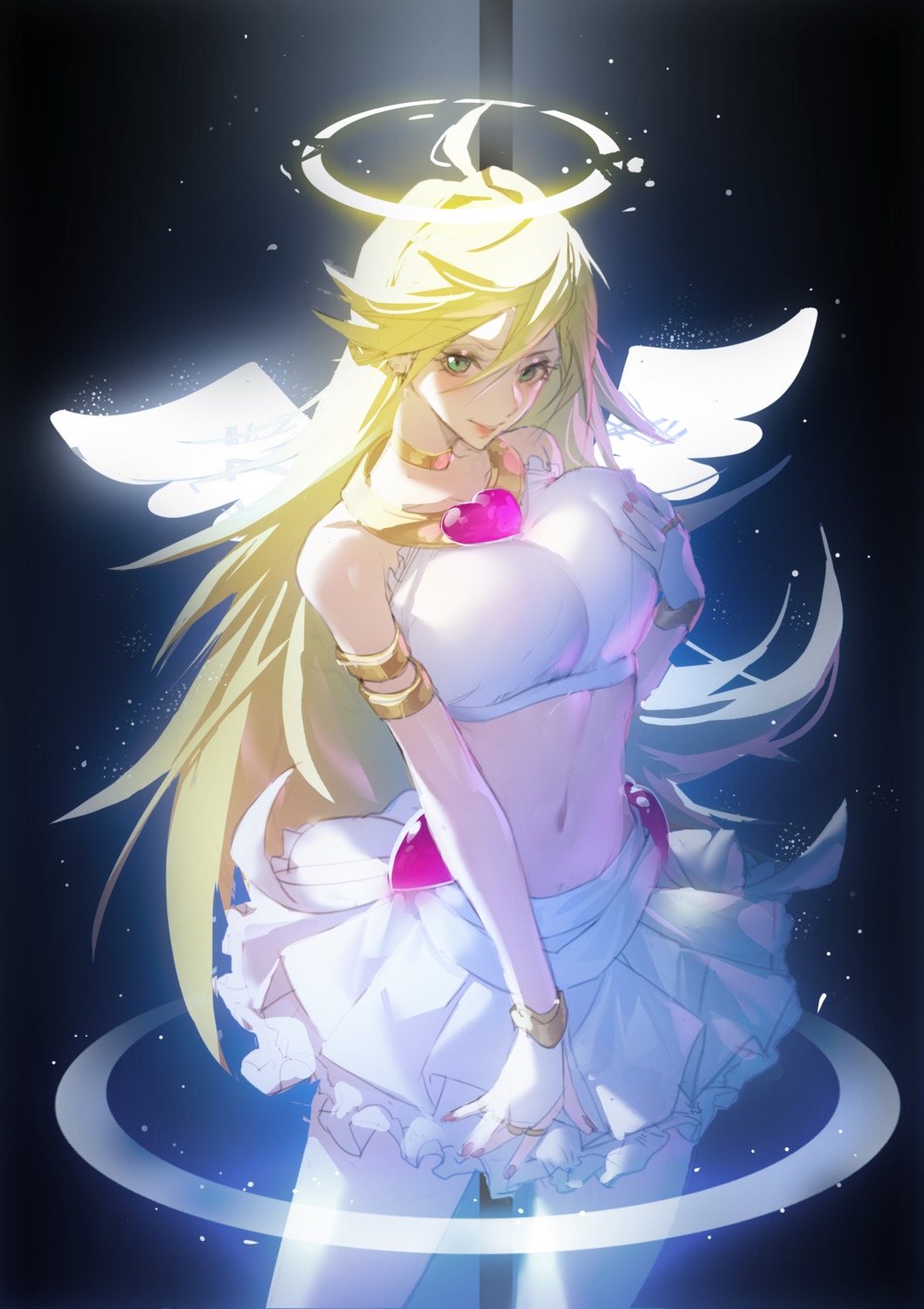 angel breast_grab panty panty_&_stocking_with_garterbelt pantyhose tupiao_shaonu wings